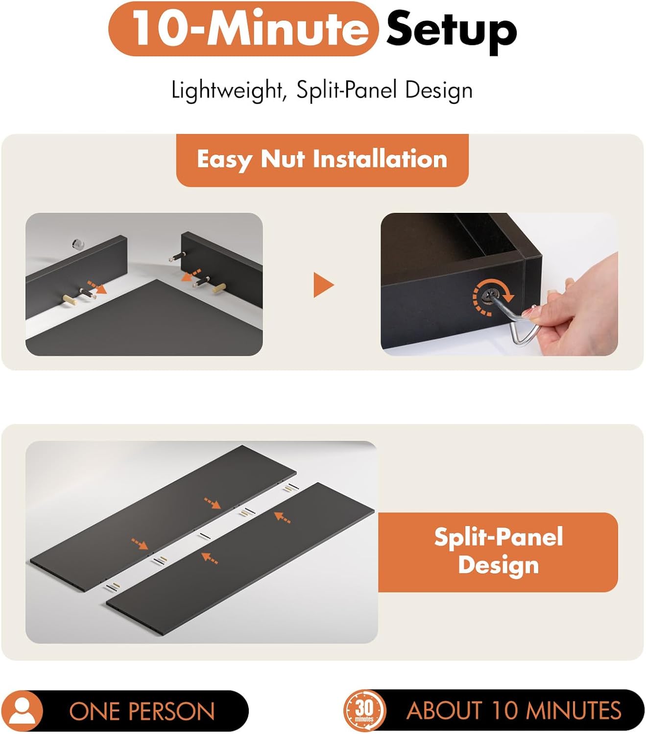 Premium Washer Dryer Countertop with Anti-Slip Pad, 54inch Laundry Room Organization Set, Stackable Storage Solution with Silicone Ironing Mat, Diatomite Mat(Black)