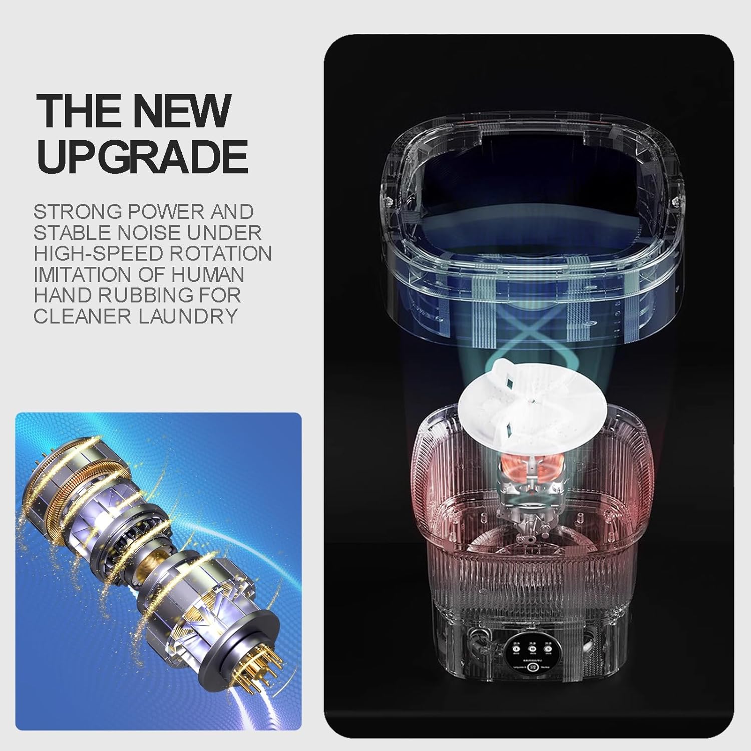 Small Portable Washing Machine, Mini Washer with 3 Modes Deep Cleaning for Underwear, Baby Clothes, Or Small Items, Foldable Washing Machine for Travel, Apartments, Campin (Color : Green)