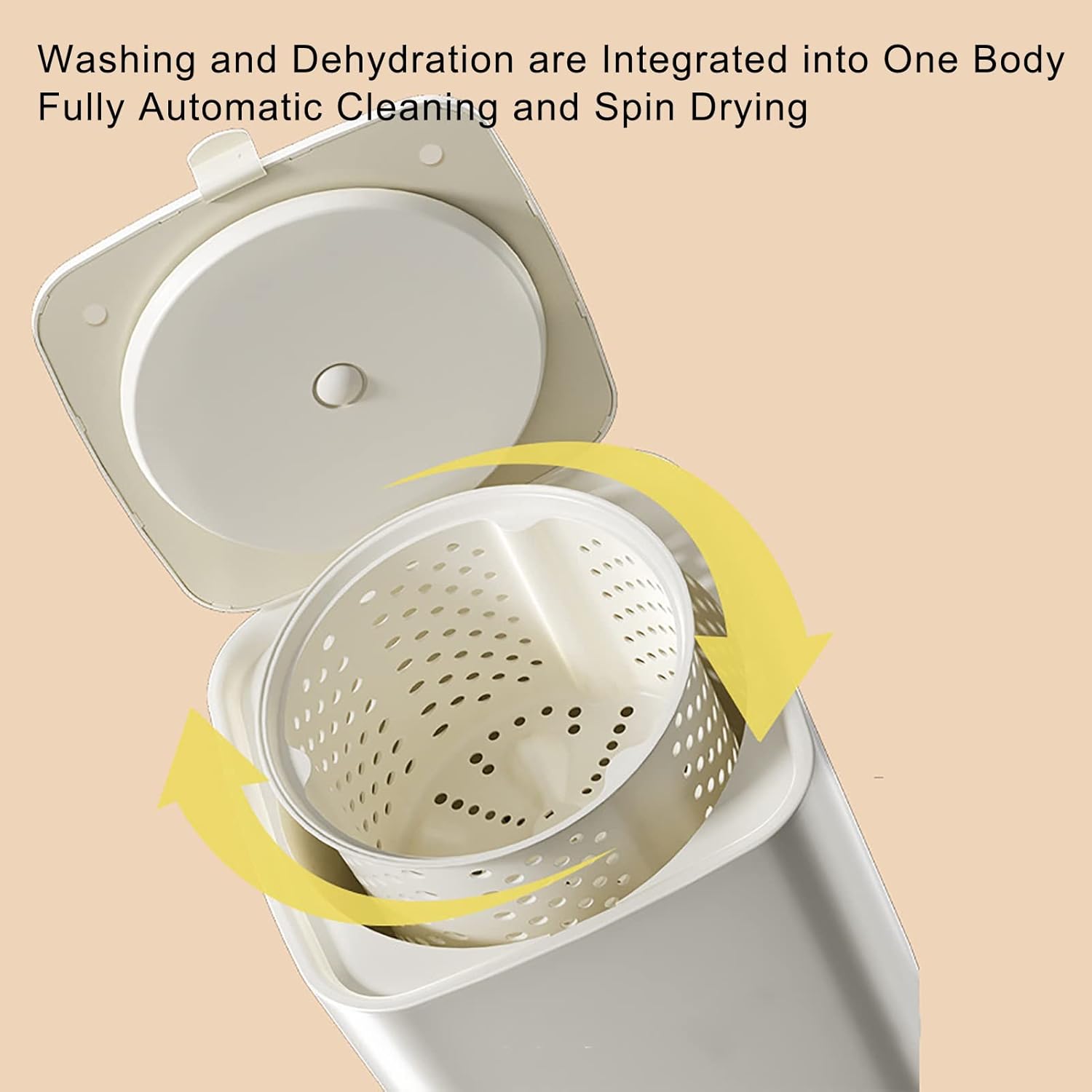 2023 New Automatic Mini Washing Machine Portable Washer with Spin Dry and Blue Ray, 7L Small Laundry Washing Machine - Automatic Water Intake and Drainage (Color : Purple)