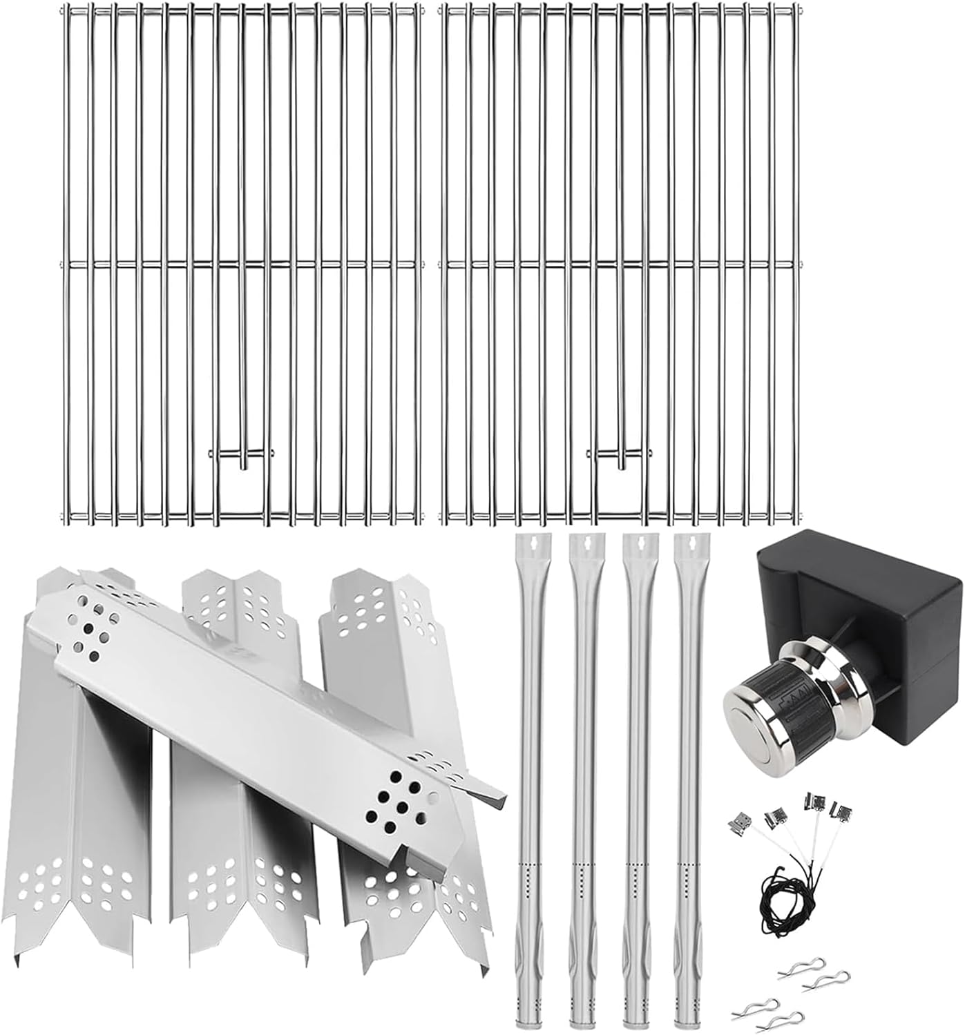 Replacement Parts for Nexgrill 4 Burner 720-0925P 720-0925 720-0925PG, Grill Grates Heat Shield and Burner Kit for Nexgrill Replacement Parts 4 Burner 720-0925P