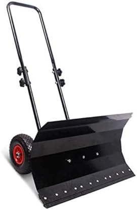 Heavy Duty Rolling Snow Shovel with Adjustable Handle, Dual-Purpose Snow Removal Shovel for Ice and Snow, Manual Snow Plow Snow Thrower Snow Ploughs