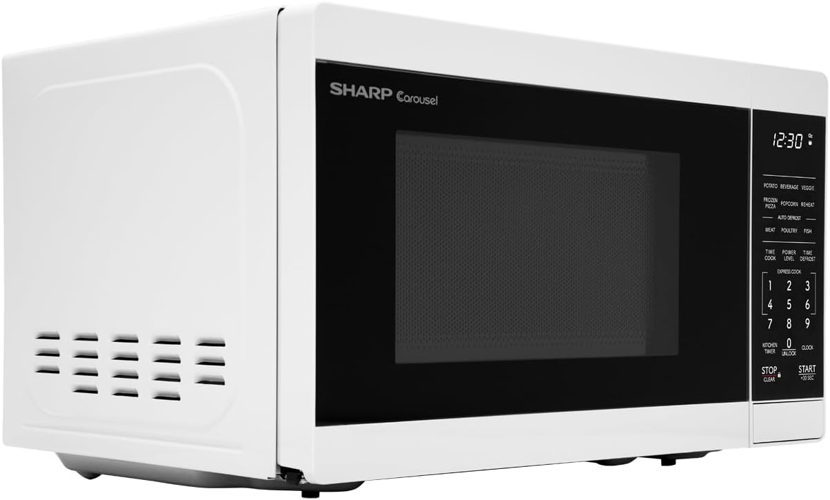 SHARP Compact Countertop Microwave Oven with Removable 10