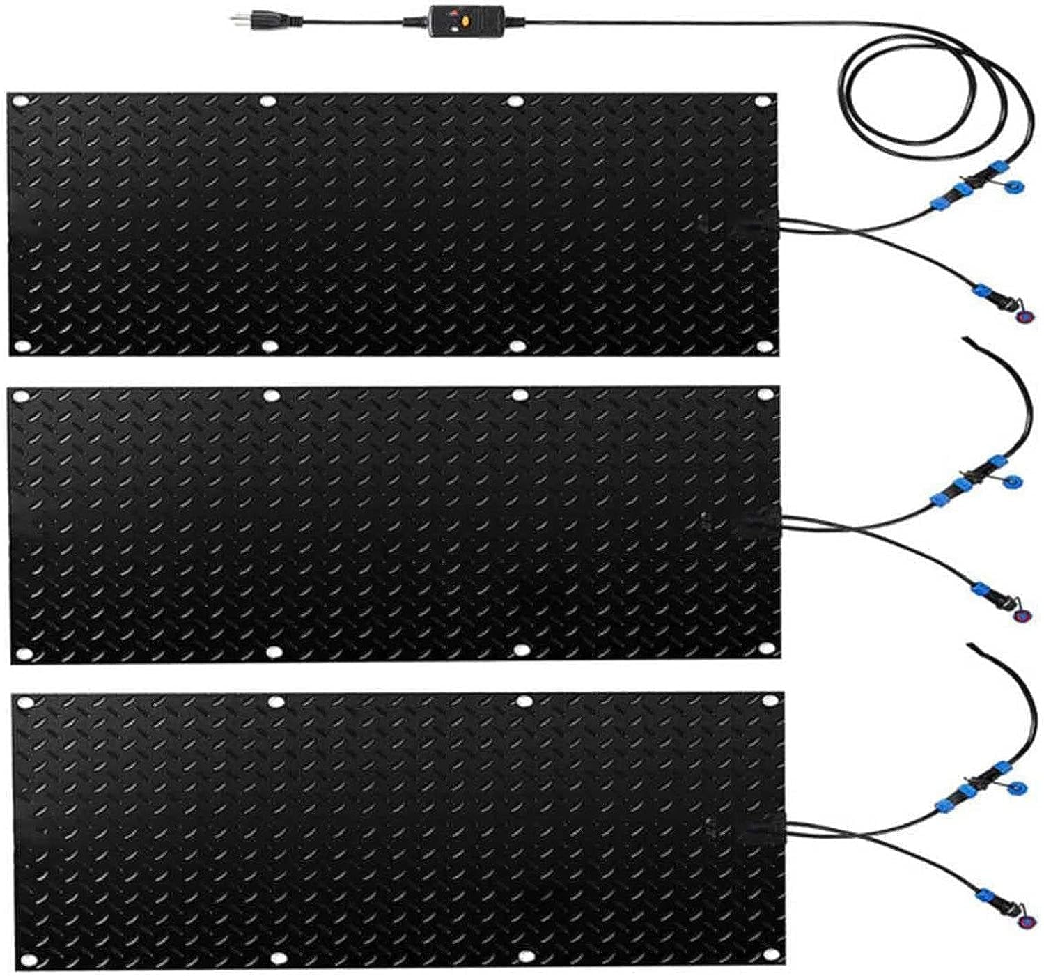 Heated Snow Melting Mats for Entrances, 11.8x23.6in/11.8x35.4in Heated Snow Melting Mats for Stairs, Melting Mats for Winter Snow Removal, No-Slip Stair Heating Mat(3 Pcs-30x60cm/(11.8x23.6in))