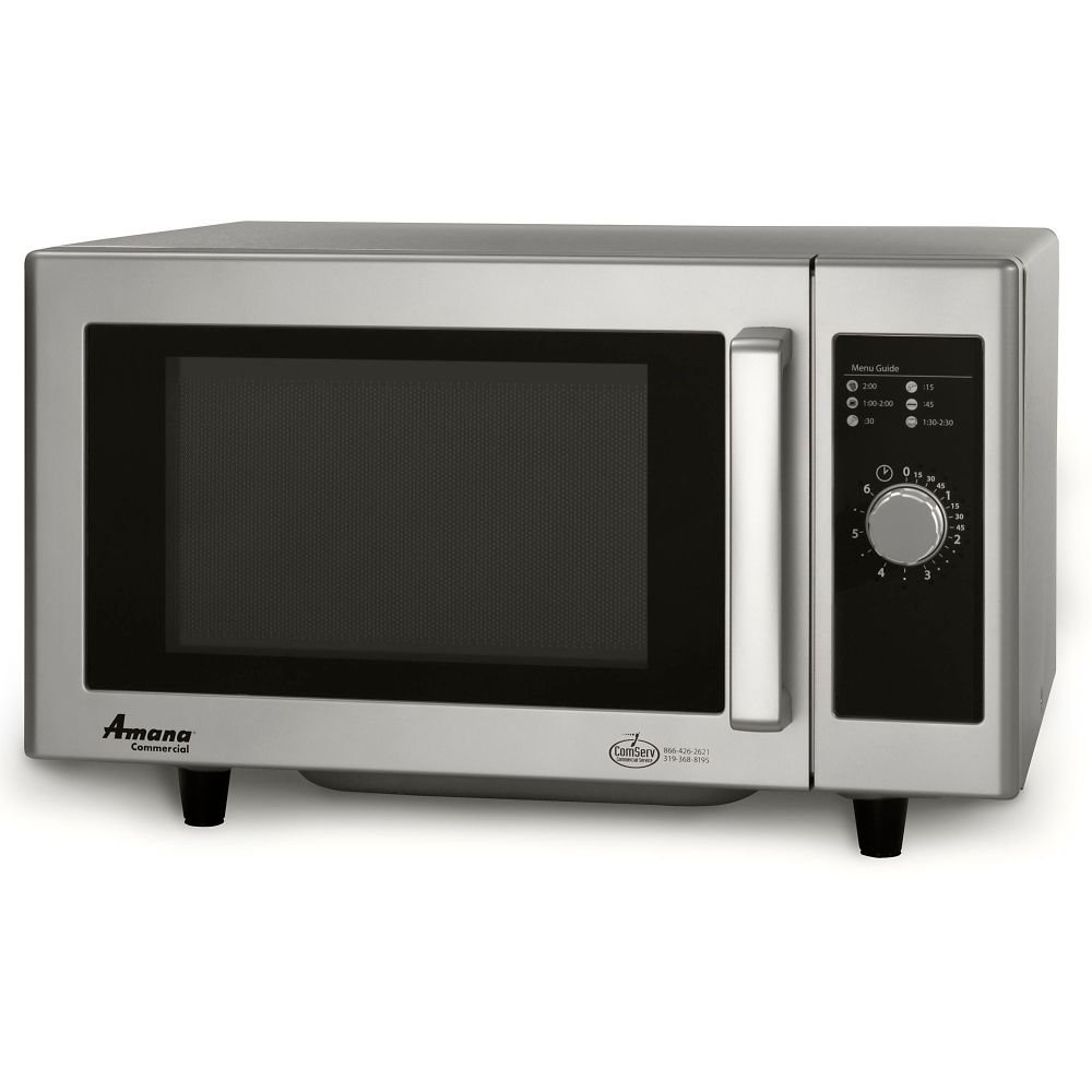 Amana RMS10DS Light-Duty Commercial Microwave Oven with Dial Timer, Stainless Steel, 120-Volts, 1000-Watts