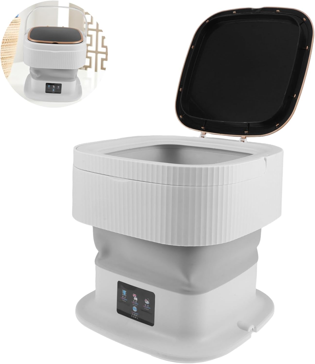 NUOBESTY Portable Washing Machine Mini Washer Dryer for Clothes Underwear and Small Items Compact Design for Apartments Rvs and Travel Laundry