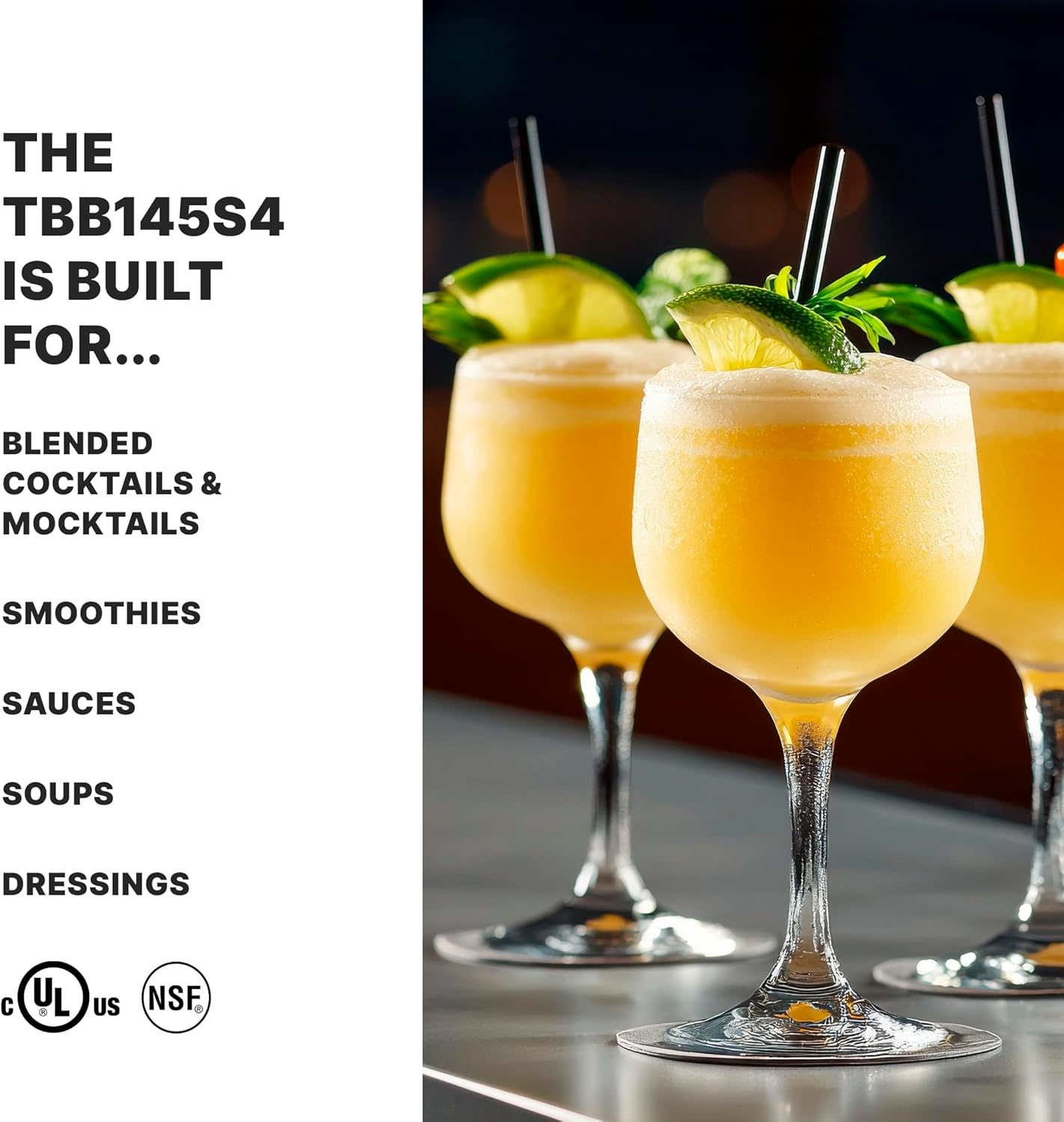 Waring Commercial TBB145S4 TORQ 2 Horsepower Blender, 2 Speed Toggle Switch Controls, with 48 oz. BPA Free Container, 120V, 5-15 Phase Plug