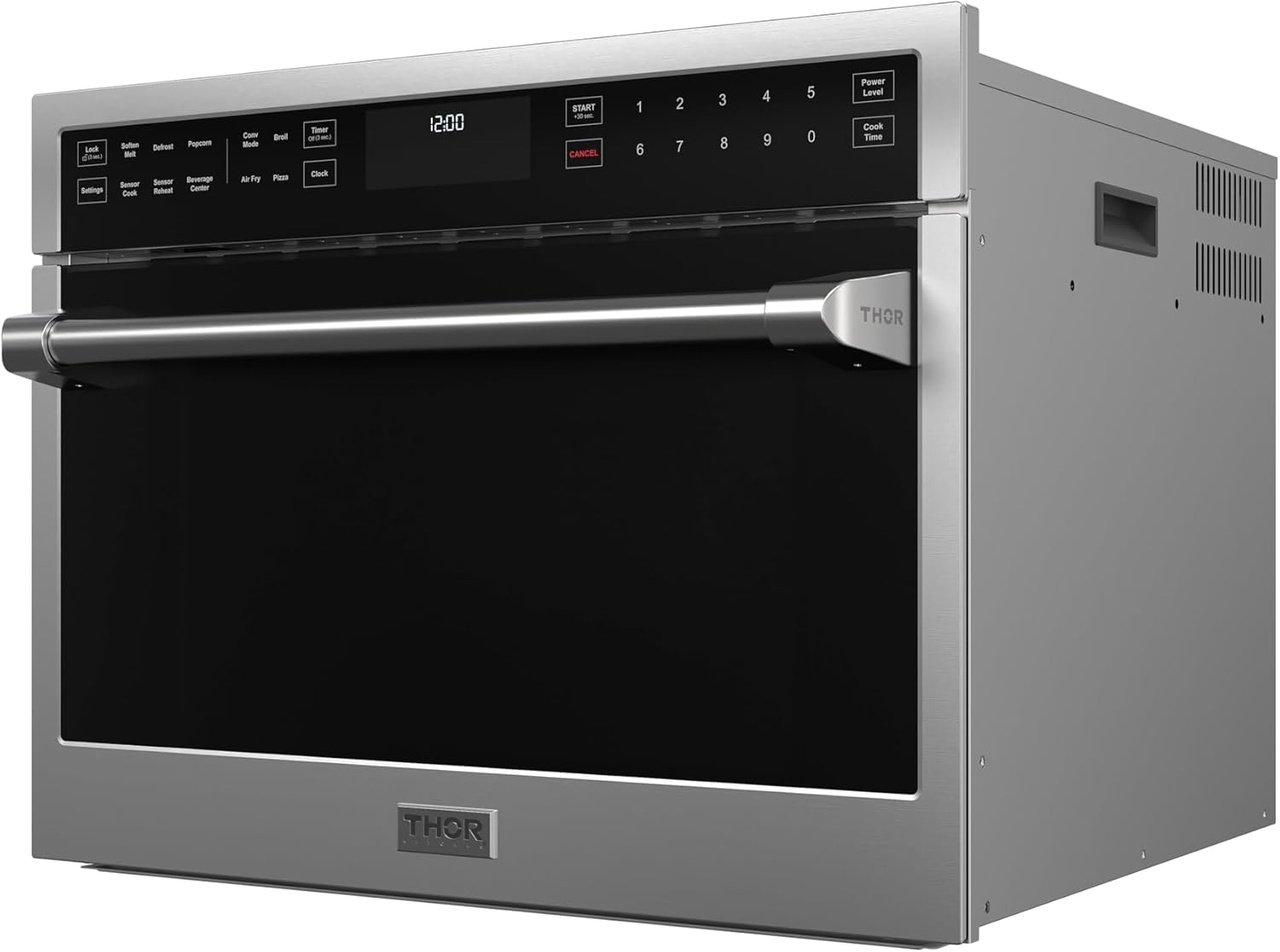 Thor Kitchen 24 Inch Built-In Air Fry Microwave Oven with Drop-Down Door