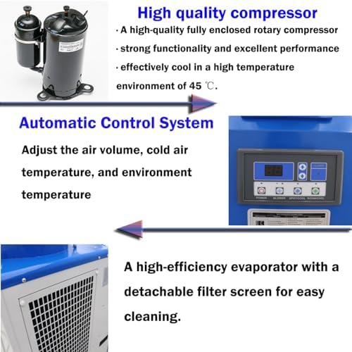 220V 1400W Industrial Air Conditioner 480m³/h Commercial Portable Industrial Spot Cooler Mobile Air Conditioner Single Column