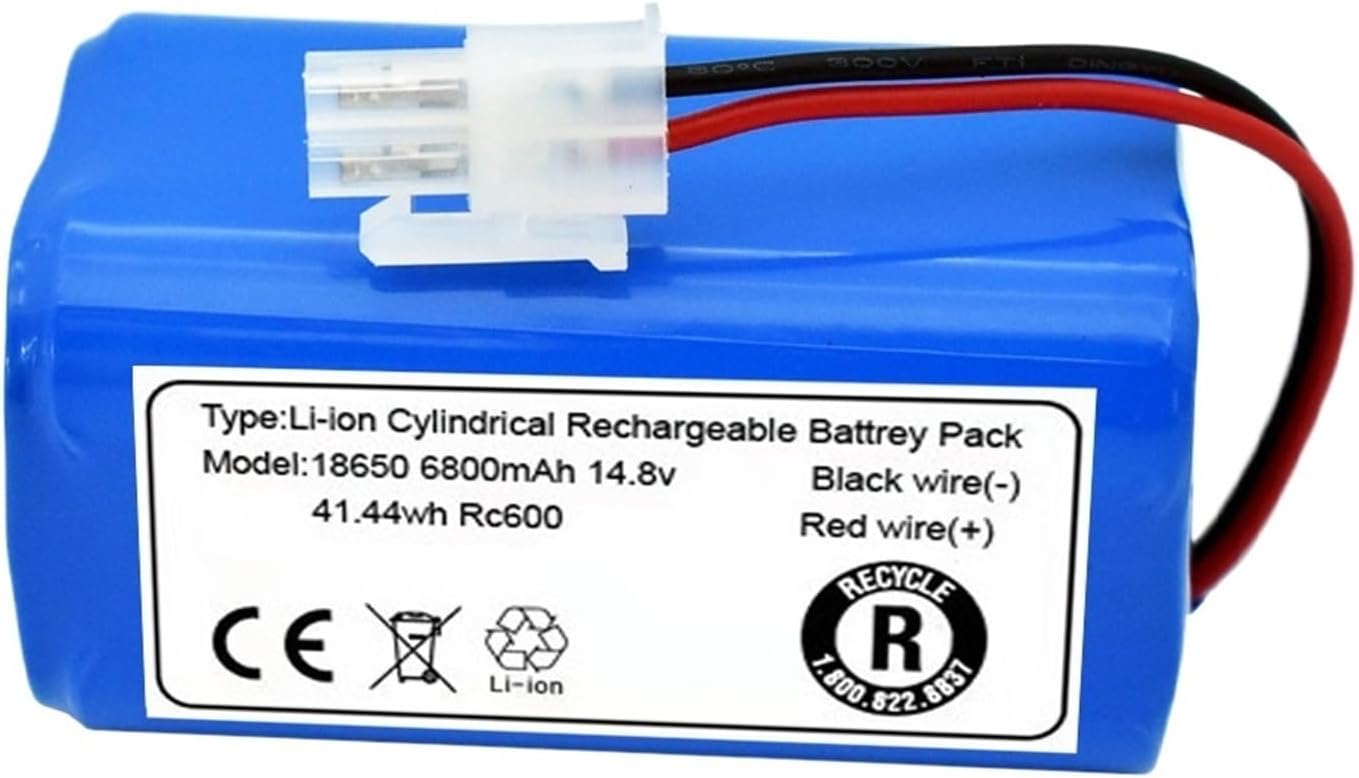 Rechargeable Battery 14.8v Vacuum Cleaner Accessories Parts Battery，Compatible for Chuwi，Compatible for Ilife A4 A4s A6 A9 V7 V7s(Color:6800mAh)