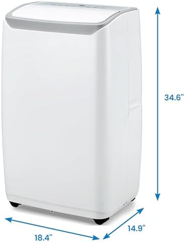 Portable Air Conditioners, 12000 BTU Portable AC for Rooms Up to 550 Sq.Ft. 3-In-1 AC with Fast Cooling, Dehumidifier & Three Speed Fan, 24H Timer/Remote Control/Ultra Quiet for Bedroom, White