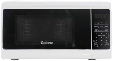 0.7 Cu Ft 700W Countertop Microwave Oven in White – Compact Microwave with 10 Power Levels, LED Display, Express Cooking, Kitchen Timer & Child Lock (White)