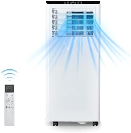 8000 BTU Portable Air Conditioners, 3-In-1 Modes Portable AC Unit with Remote, 2 Wind Speed Digital Display/24Hrs Timer/Installation Kit for Home Office