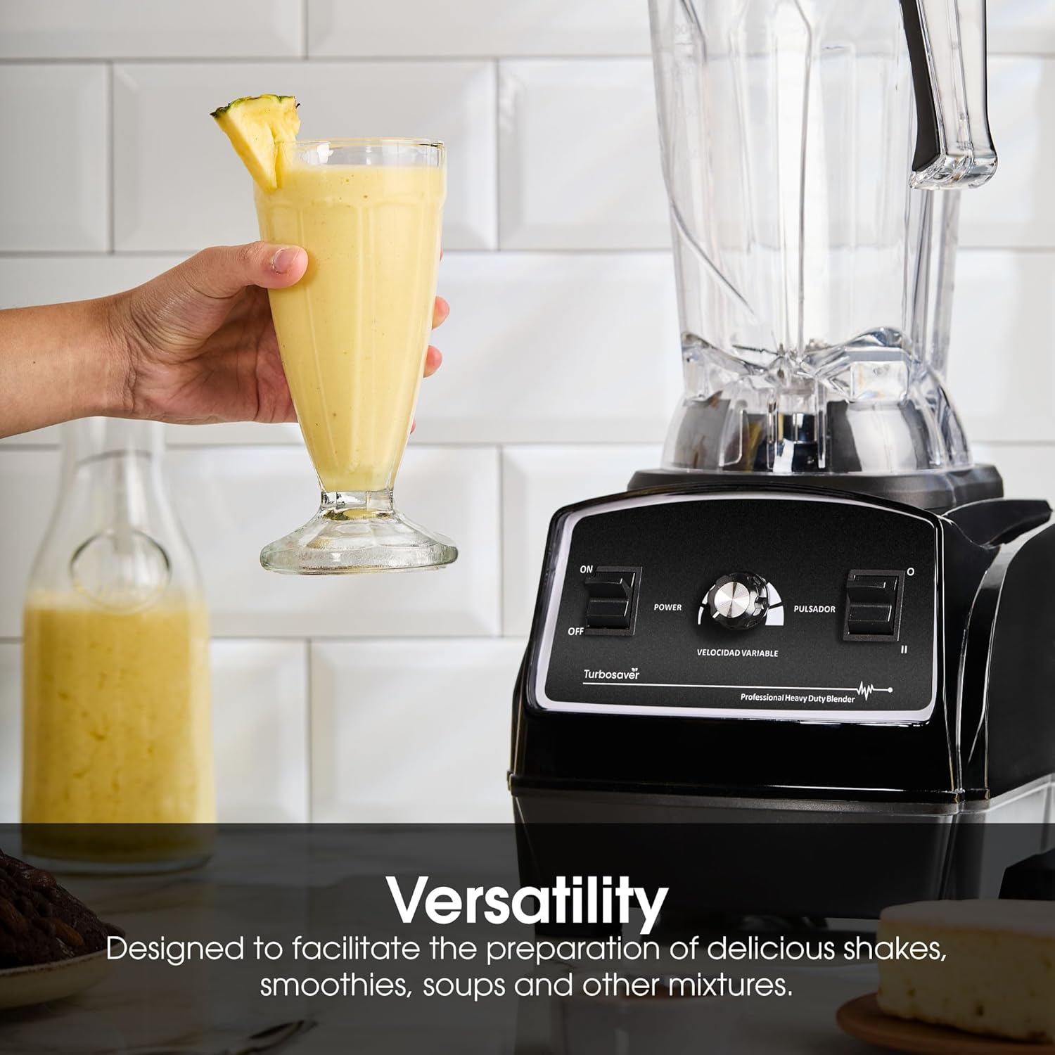 Turbosaver TB79 Professional Blender 1800W – 3.5HP, 35,000 RPM, Commercial Grade, Ice Crushing, 3.6L Tritan Jar