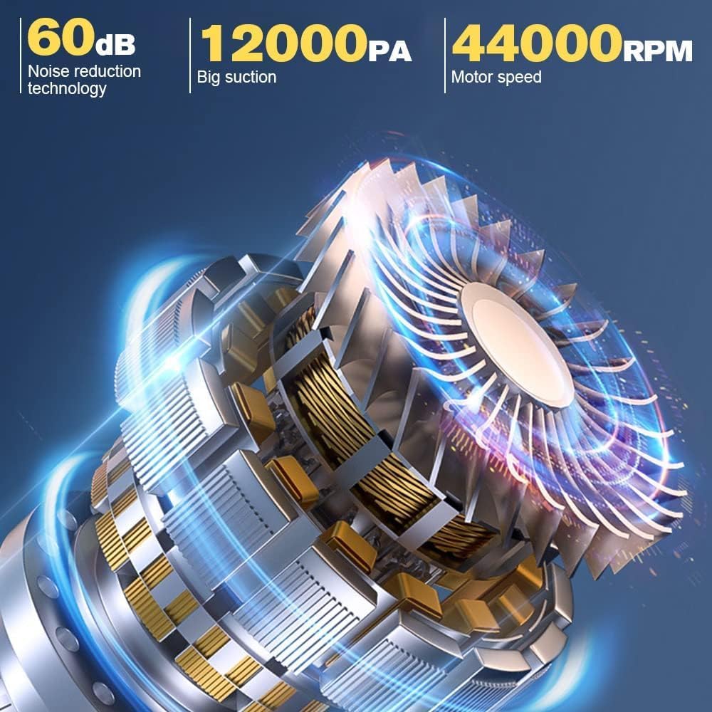 1pcWireless Handheld, 9000PA Strong Suction Portable Vacuum Cleaner with Low Noise, Cordless Car Vacuum Mini Vacuum Cleaner Easy to Clean Car Interior,Keyboard