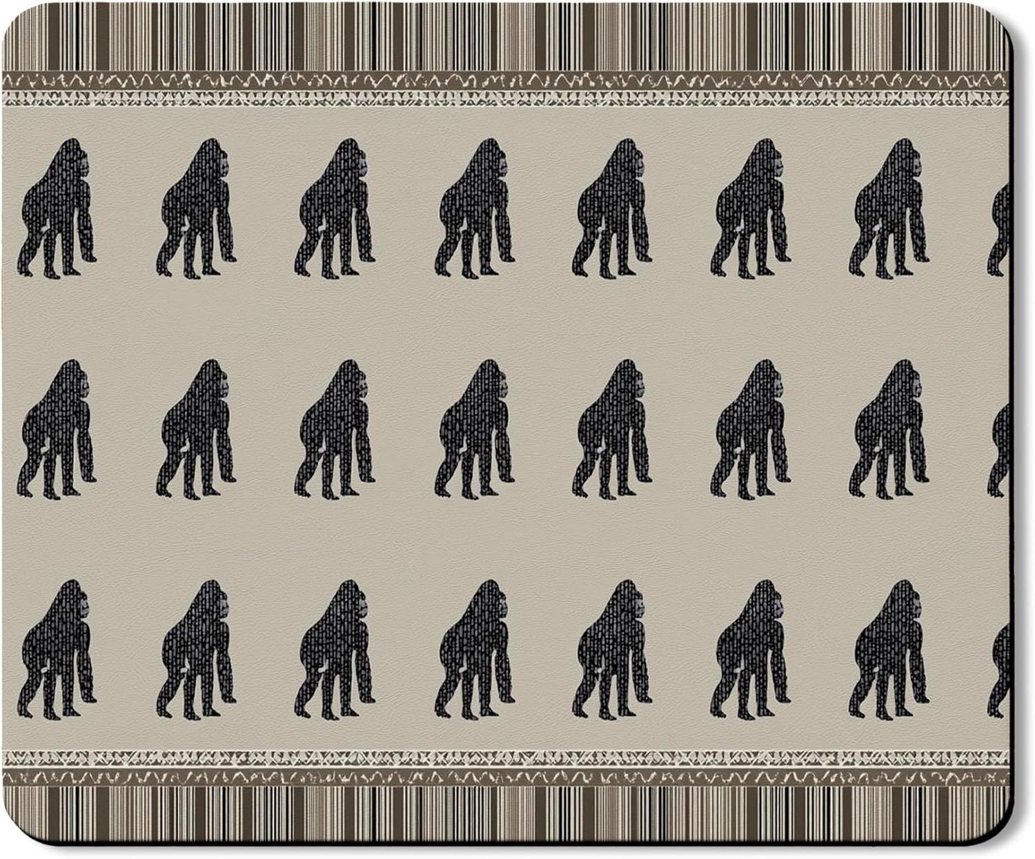 Gorillas Washer Dryer Top Protector Mat, Black Jungle Animal Laundry Machine Dust Top Covers, Modern Graphic Rubber Anti-slip Waterproof Washer And Dryer Mats for Laundry Room 20x24 Inch