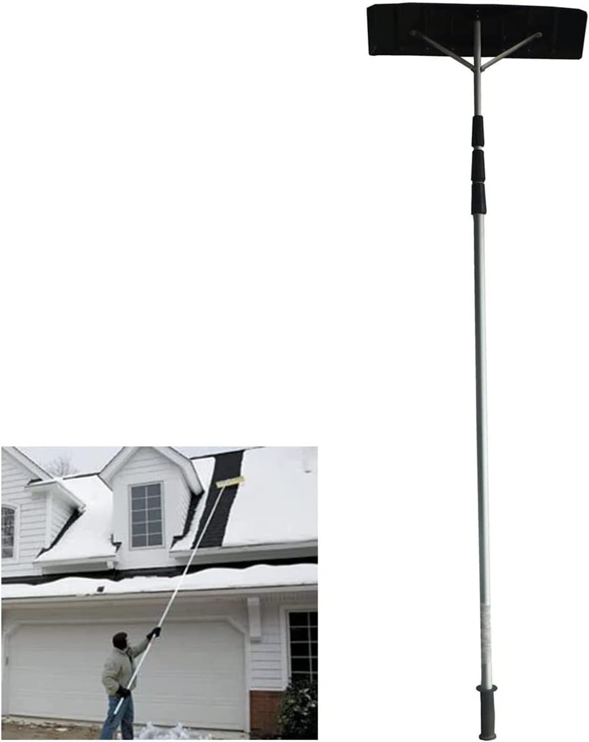 Snow Rake Lightweight Snow Shovel Roof Rake, Non-Slip Design, Winter Snow Removal Equipment, Household Snow Removal Tools, Aluminum Material