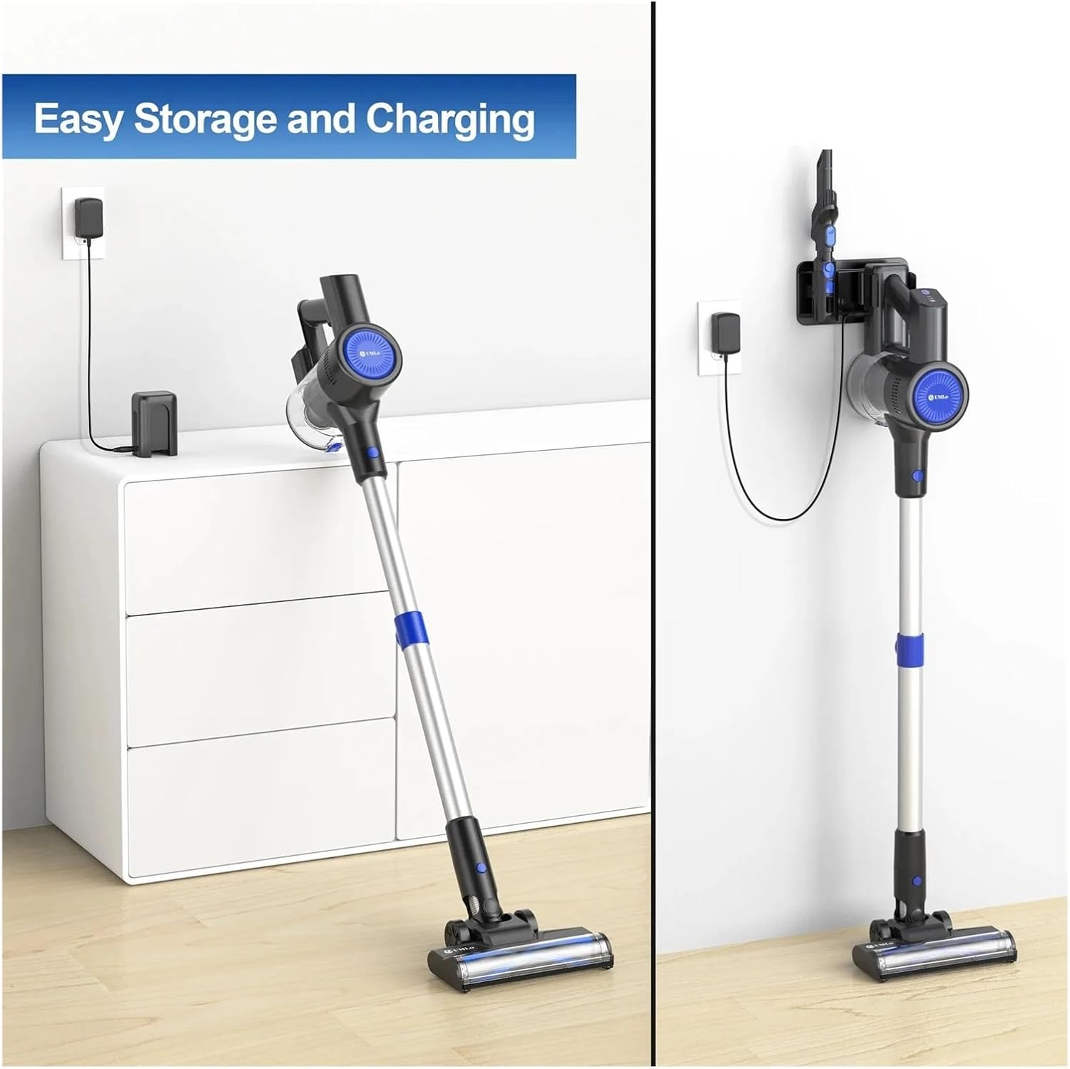 Compatible With INSE S500 Cordless Vacuum Cleaner, 25KPa Brushless Motor, 6-in-1 Lightweight Stick Vacuum, 40Min Runtime For Carpet, Hard Floor & Pet Hair