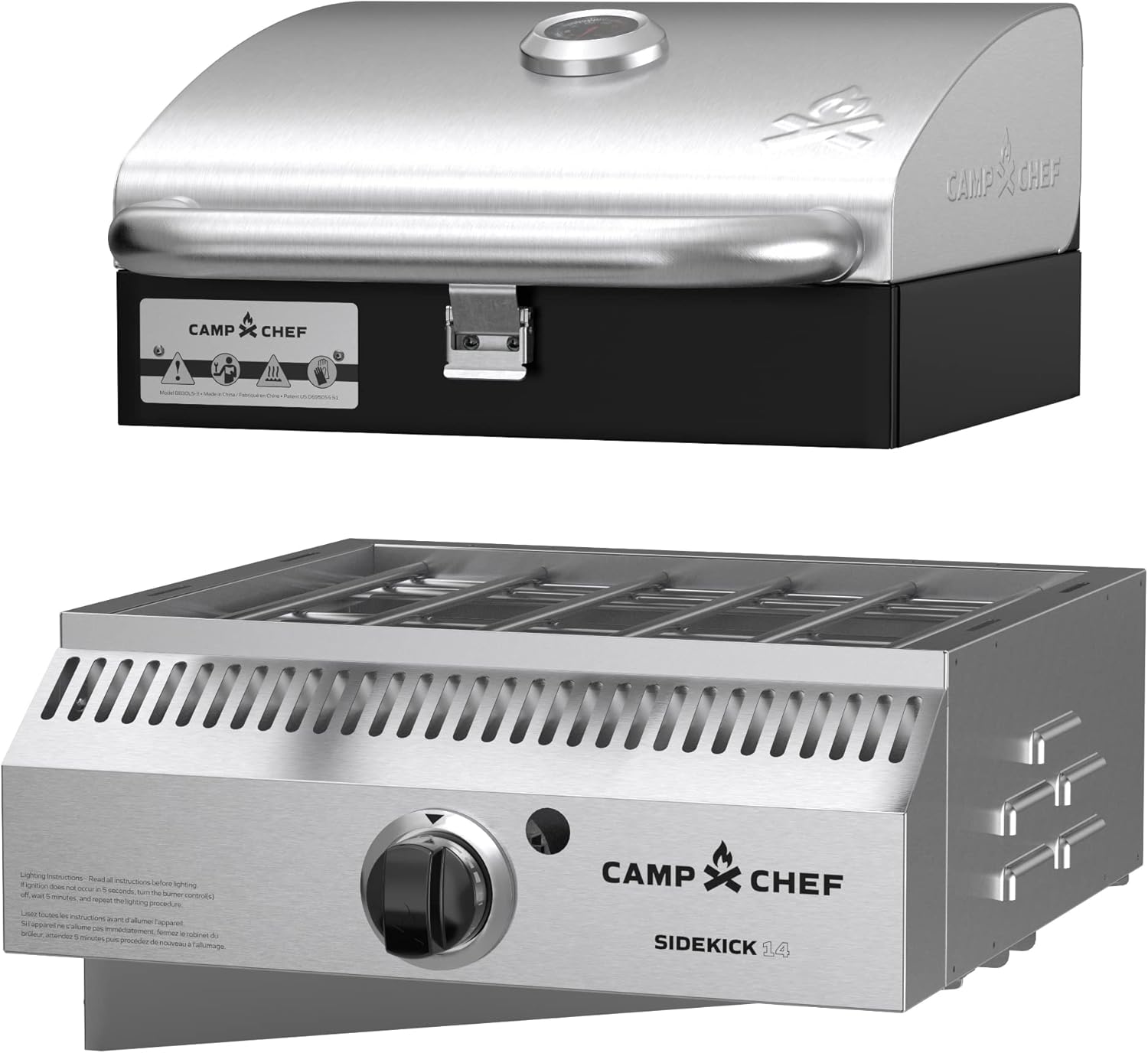 Camp Chef Sidekick Sear - Includes BBQ Box for Pellet Grill - Accessory for Outdoor Cooking - Sear & Grill with Ease - 14