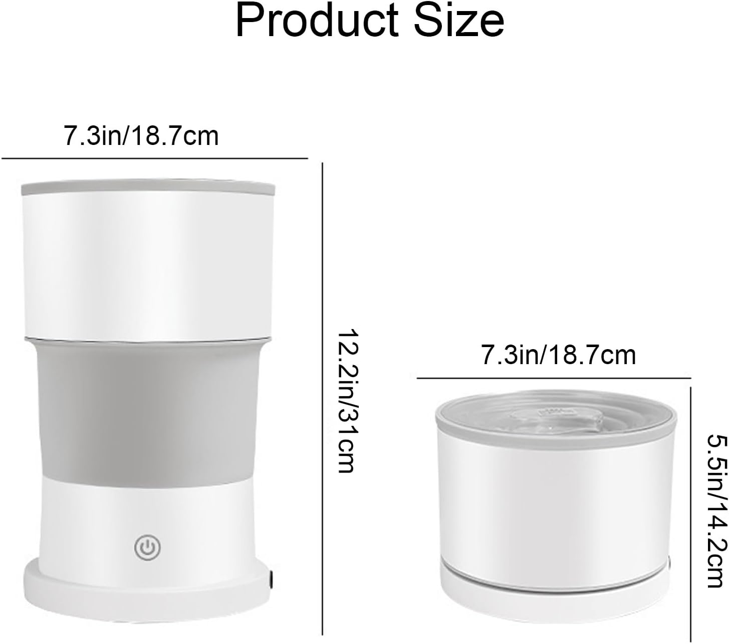 WHYATT Portable Washing Machine，4.5L，for Towels, Underwear Or Delicate Items, Ideal for Apartment, Dorm, Camping