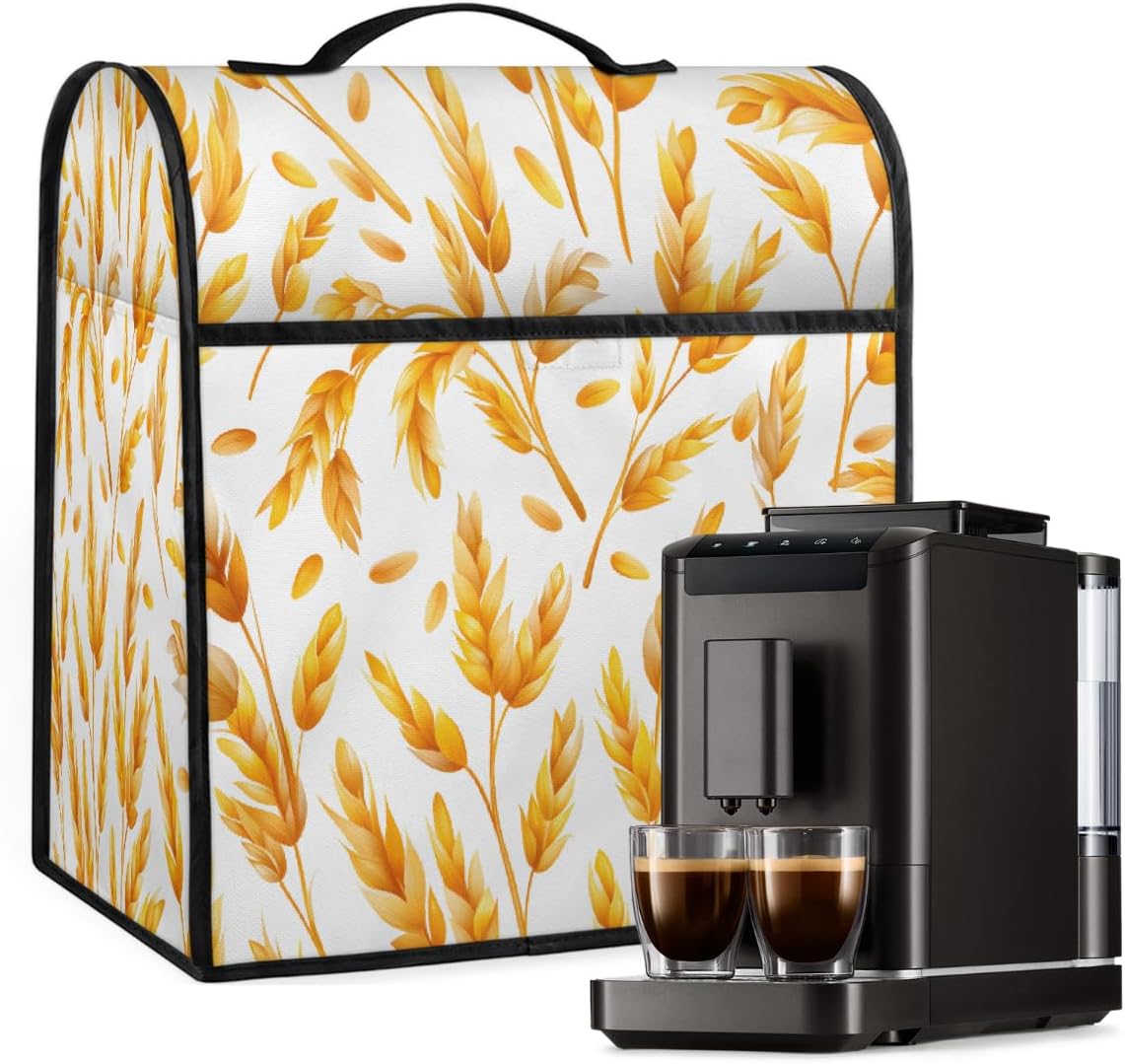 Golden Wheat Kitchen Aid Mixer Cover Compatible with 6-8 Quarts Stand Mixer Covers with Pocket Coffee Maker Dust Covers Kitchen Aid Accessories Blender Cover for Tilt Head Bowl Lift
