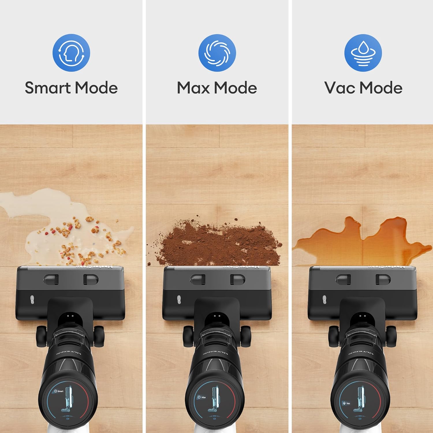 Ultenic Wet Dry Vacuum Cleaner,Cordless Vacuum Mop Combo with Self-Cleaning,Smart Mess Detection,50mins Runtime,3-in-1 Vacuum Mop for Hard Floors,Edge Cleaning,LED Display,Black,AC1 Elite