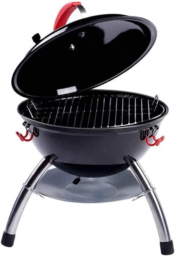 BBQ Grill Outdoor Barbecue Grill Portable Charcoal Grill Outdoor Courtyard Picnic Roast Meat Home BBQ Charcoal Oven with Tray