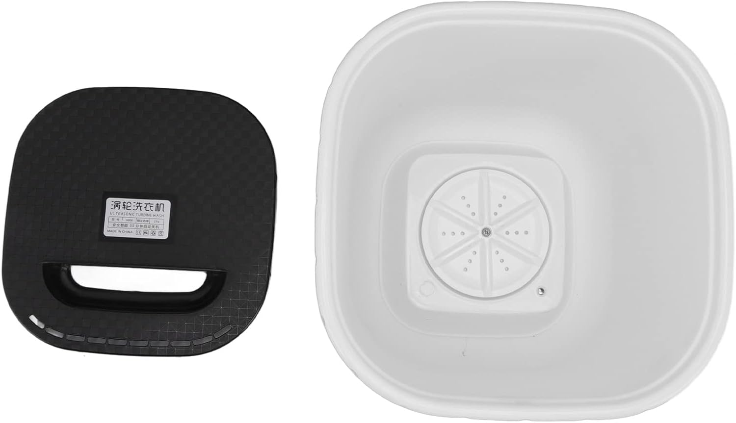 Portable Washing Machine, 6L Mini Automatic Underwear Clothing Washer, 27W Small Deep Washing Laundry Machine, 30 Mins Automatic Shutdown for Home, Appartment, Travel and Dorms