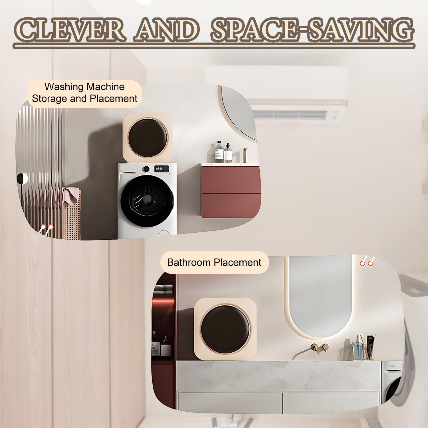 Automatic Mini Washing Machine, Fully Automatic Washing Machine And Spinner, 3kg Capacity, High Temperature Drying at 95°C, For Dormitories And Holiday Apartments