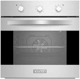 Empava 24 in. Electric Single Wall Oven Convection with 6 Cooking Functions Mechanical Knobs Control in Stainless Steel Model 2020, B14
