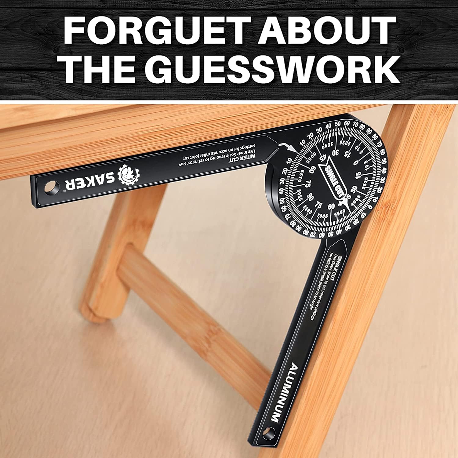 Saker Mini Vacuum Cleaner for Car,3 in 1 Keyboard Vacuum Cleaner Wireless Handheld Miter Saw Protractor|7-Inch Aluminum Protractor Angle Finder Featuring Precision Laser