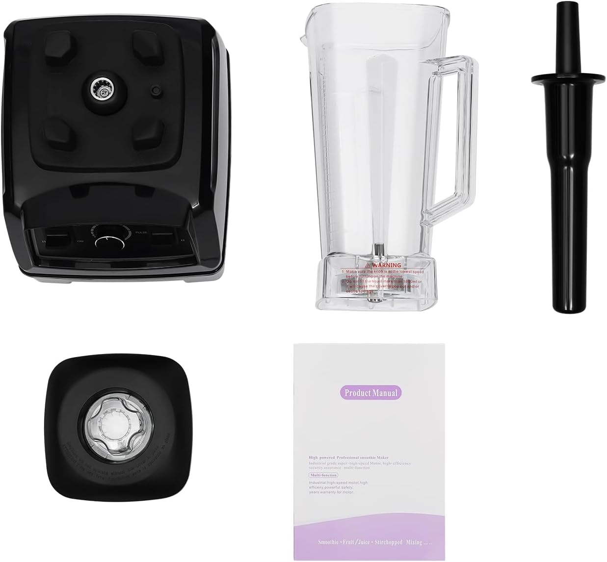 Blender for Smoothies, 2200W Portable Smoothie Blender for Shakes, Frozen Drinks and Food Blending, Countertop Blenders for Kitchen with 68Oz Pitcher (Black)