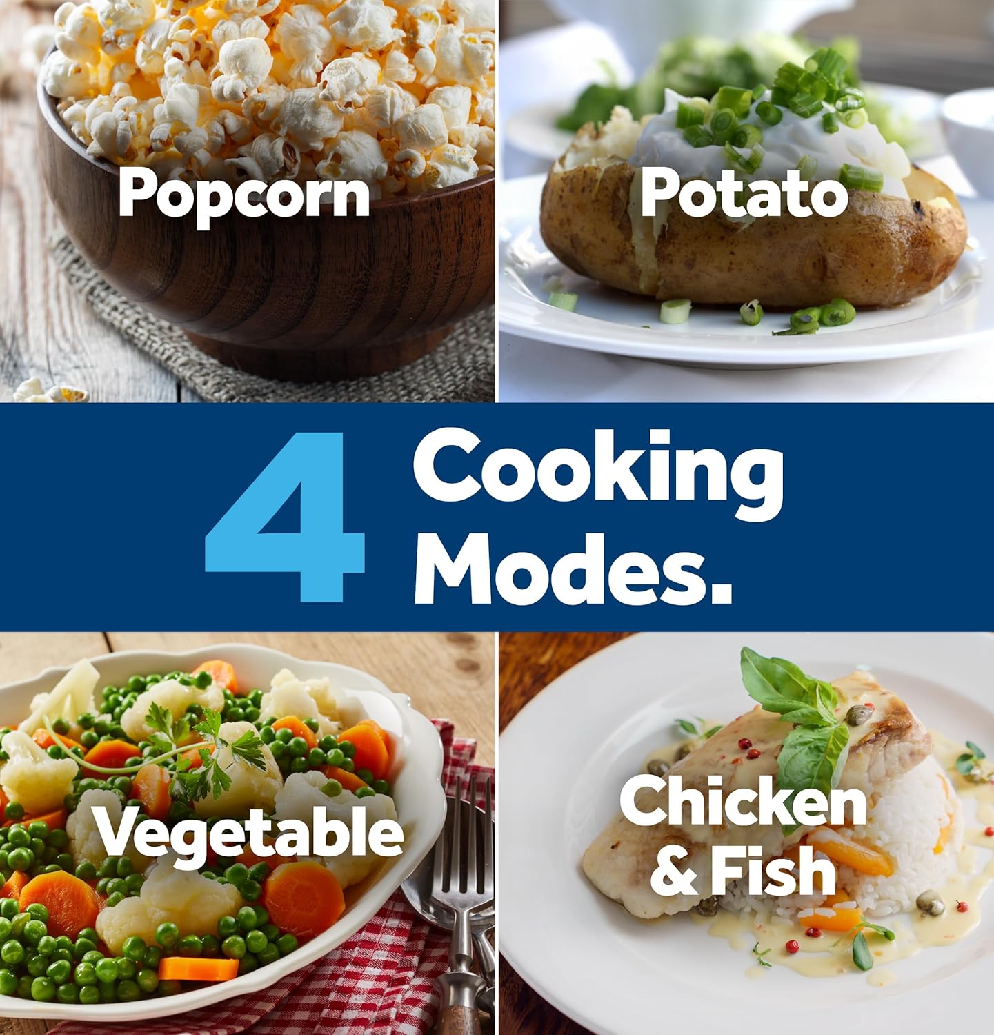 GE Countertop Microwave Oven, 1,200-watt Capacity, 2.0 Cubic Ft., 8 Auto Setting Cooking Settings, Child-Lock Technology, Kitchen Essentials for the Countertop, Dorm Room or Apartment, Black