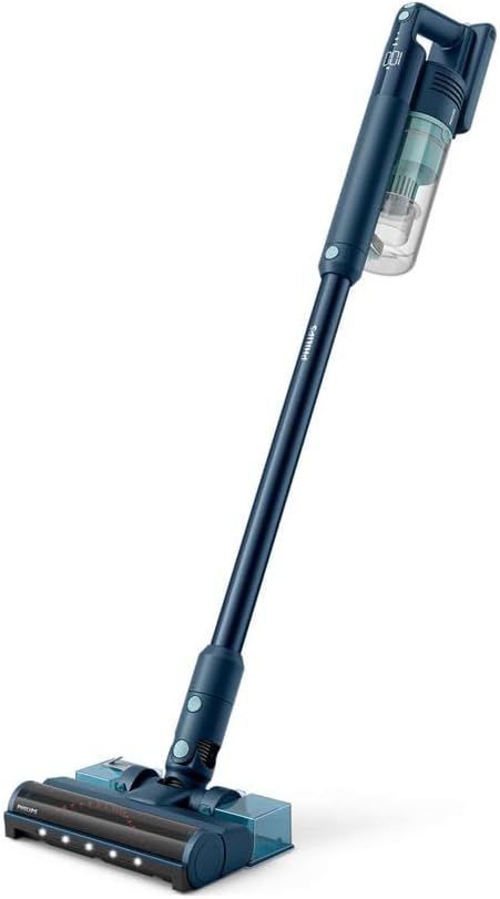 PHILIPS Vertical Stick Vacuum Cleaner XC5141/01 Aqua Series 5000, 25.2V, 3-Stage Filtration, Blue, Up to 60 Min Runtime