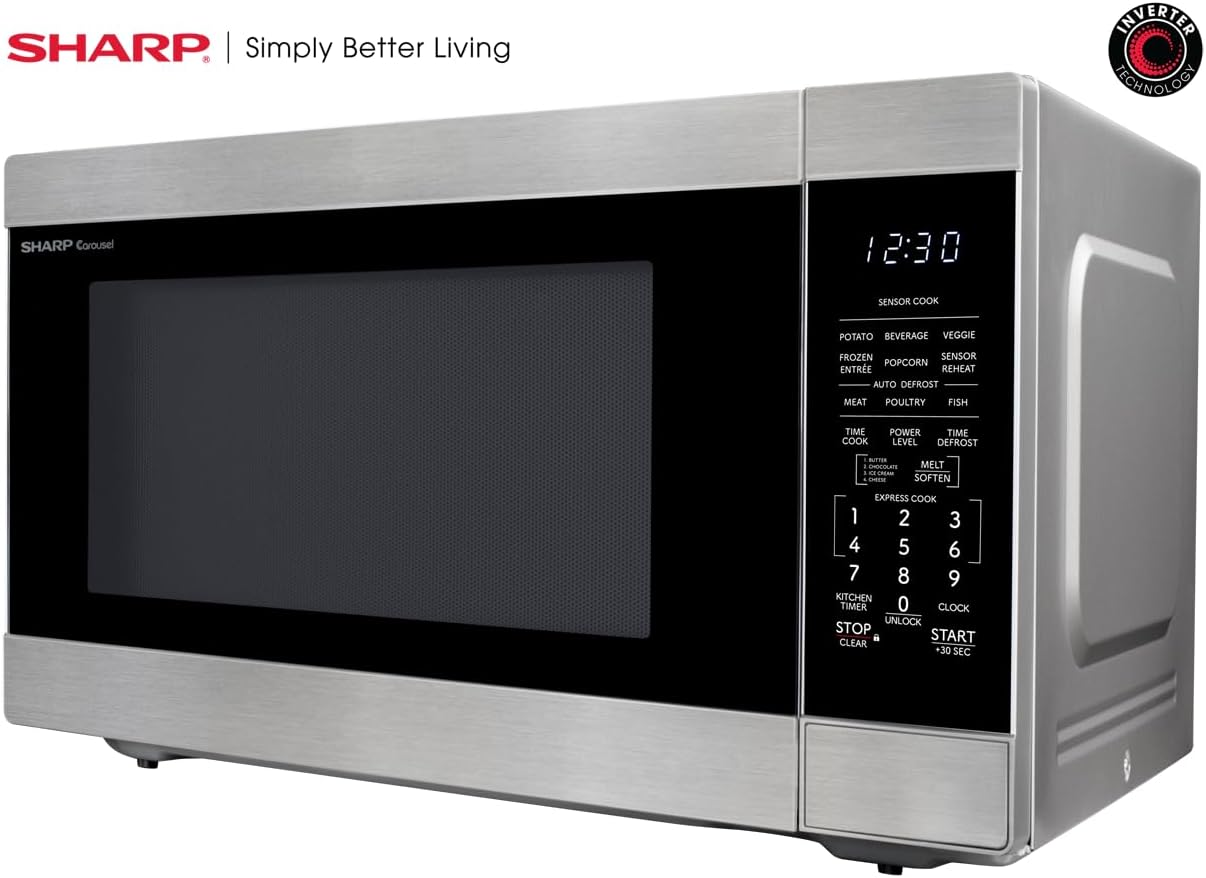 SHARP Countertop Microwave Oven with Removable 16.5