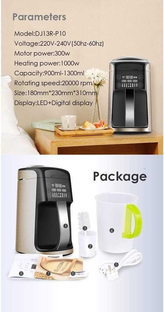 Juicer Household Soymilk Maker Kitchen Food Blender Touch Panel 1300W 1.3L Capacity Food Mixer Juice Maker Breakfast