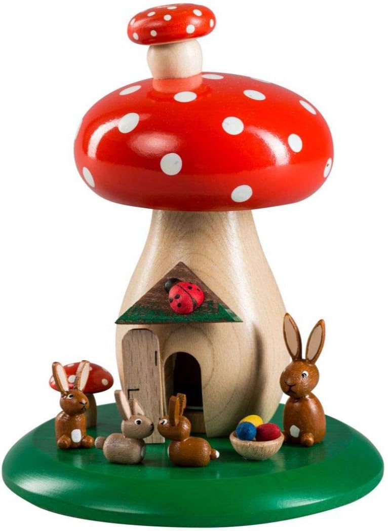 Richard Glaesser Smoker Richard Glaesser Smoker - Bunny Family with Eggs on Mushroom - 5.15