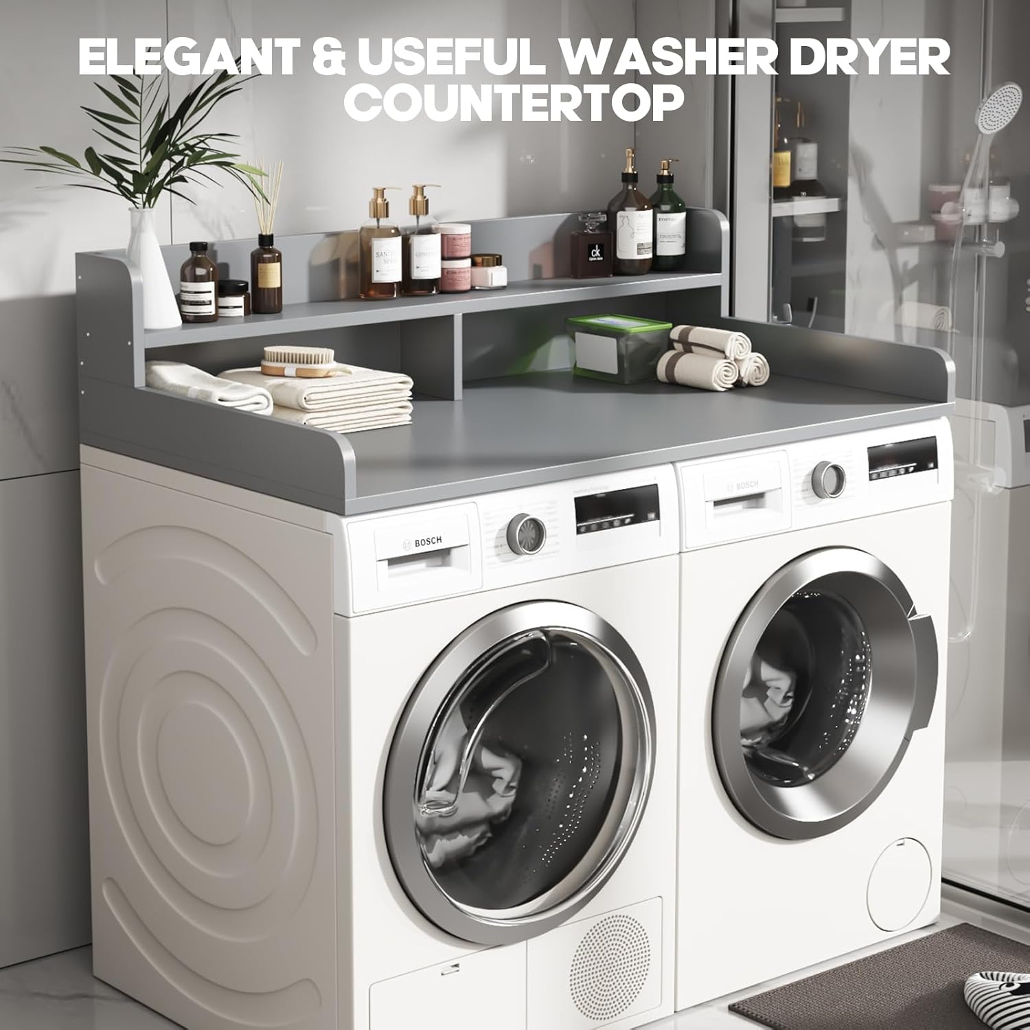 2-Tier Washer and Dryer Countertop with 2.75