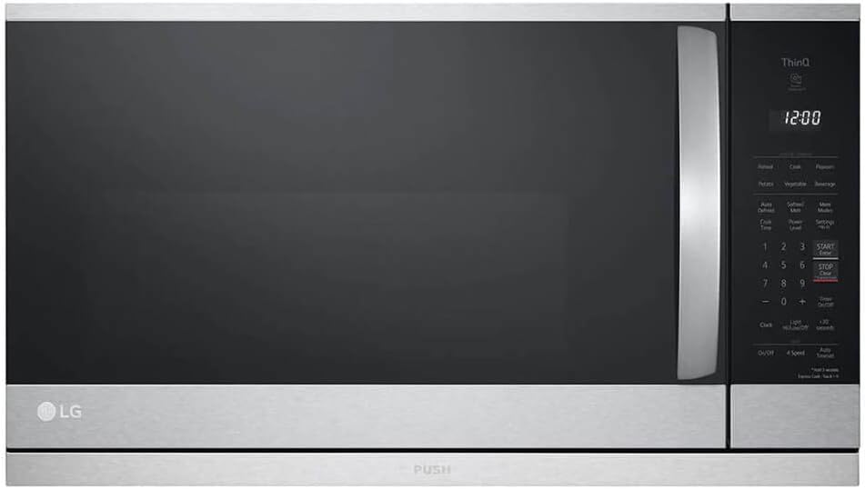 2.1 cu. ft. 30 in. Width PrintProof Stainless Steel 1,050-Watt Smart Over-The-Range Microwave Oven with ExtendaVent 2.0