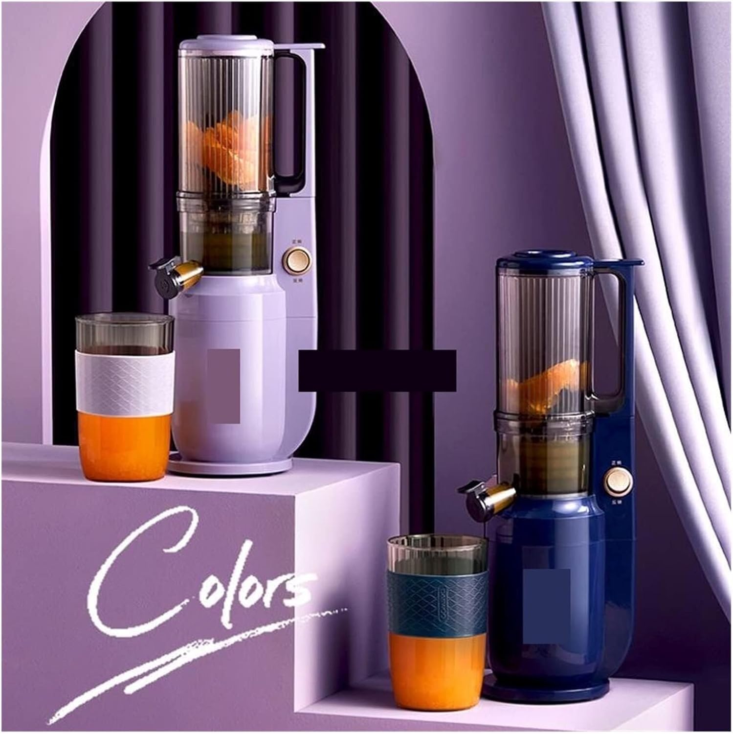 250W Electric Slow Juicer Portable Blender, Cold Press Screw Extractor, Filter-Free Fruit & Vegetable Juicer 220V