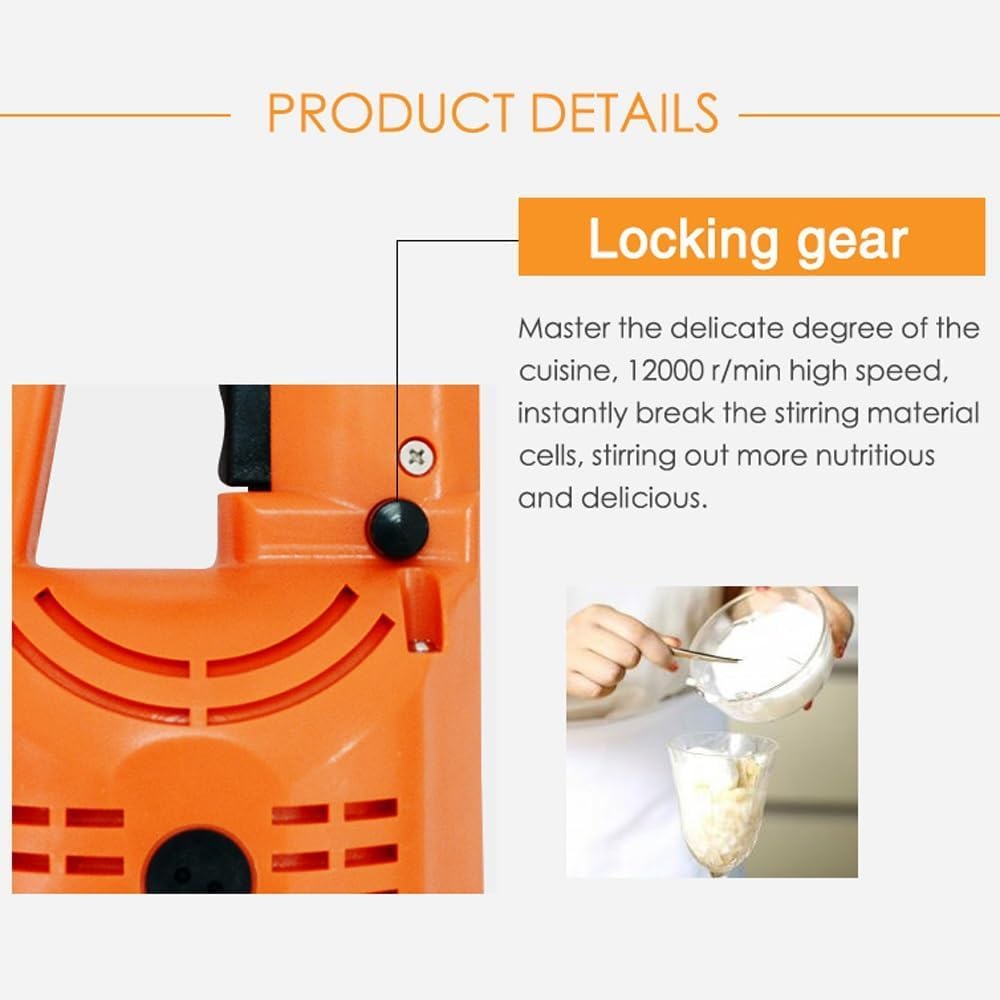 1000W Electric Immersion Blender, Commercial Hand Held Stick Blender Mixer, with 377/450/530mm Stick, Speed 12000r/min, for Soup, Smoothie, Puree