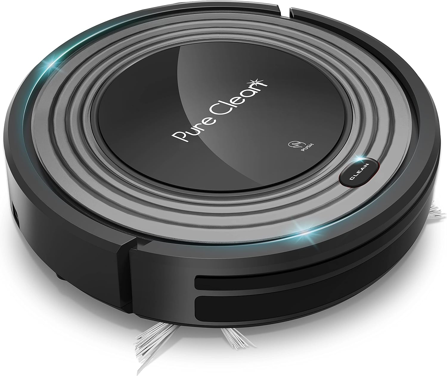 Automatic Programmable Robot Vacuum Cleaner - Robotic Auto Home Cleaning for Clean Carpet Hardwood Floor w/ Self Activation and Charge Dock - Pet Hair & Allergies Friendly - PureClean PUCRC96B.5