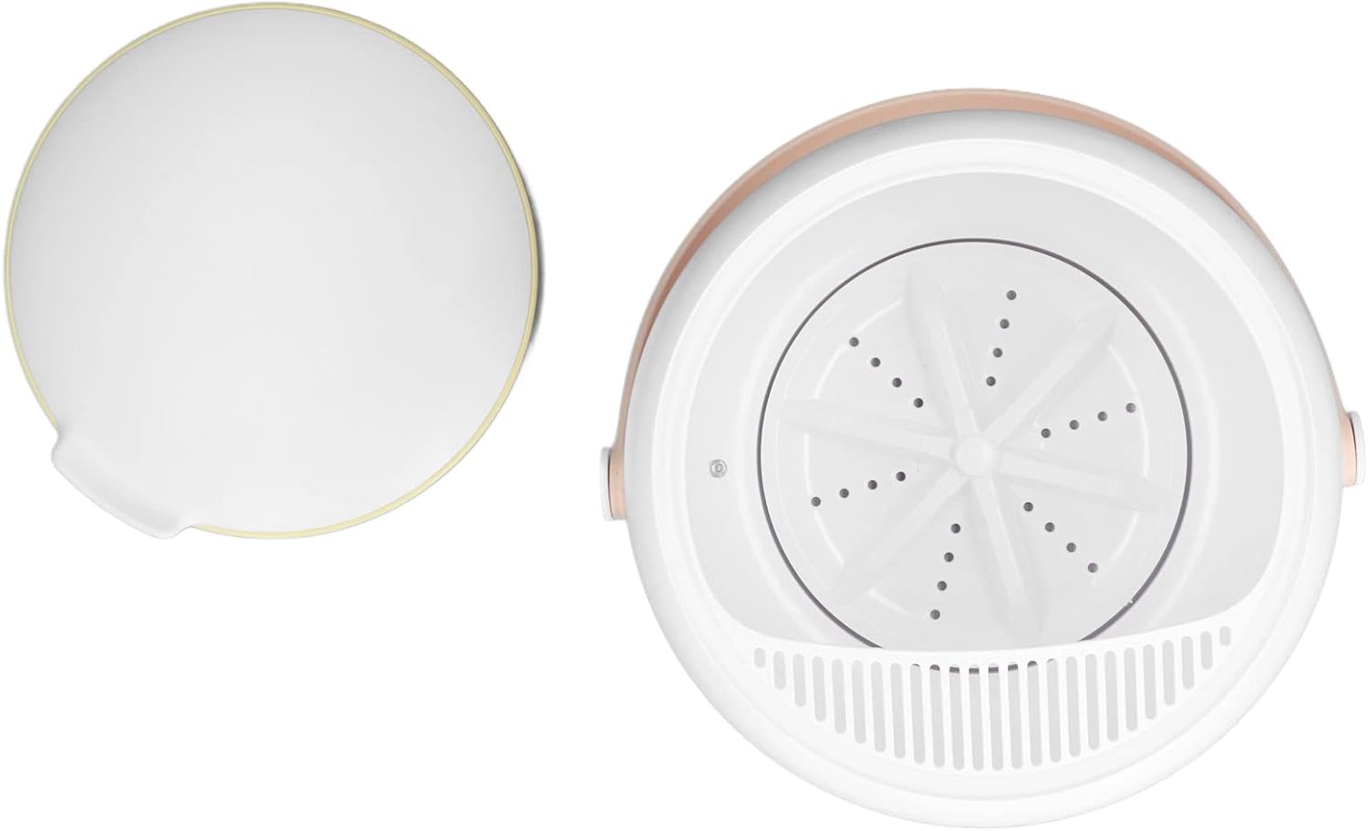 Portable Mini Washer and Spin Dryer Machine - 3L Intelligent Underwear Laundry Washer for Apartment, Camping, RV (White)