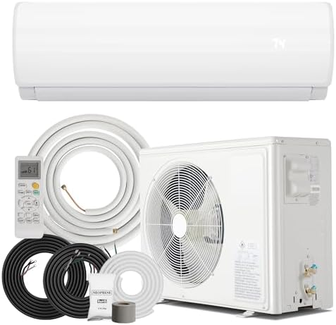 Manastin 12000BTU Mini Split Air Conditioner & Heater with Inverter, 19 SEER2 115V Energy Saving AC Unit Cools Rooms up to 750 Sq. Ft, Complete Installation Kit