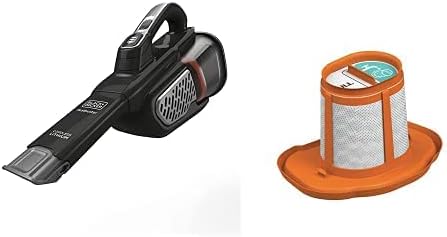 BLACK+DECKER dustbuster Handheld Vacuum, Cordless, AdvancedClean+, Black with Replacement Filter (HHVK515J00FF & HHVKF10)