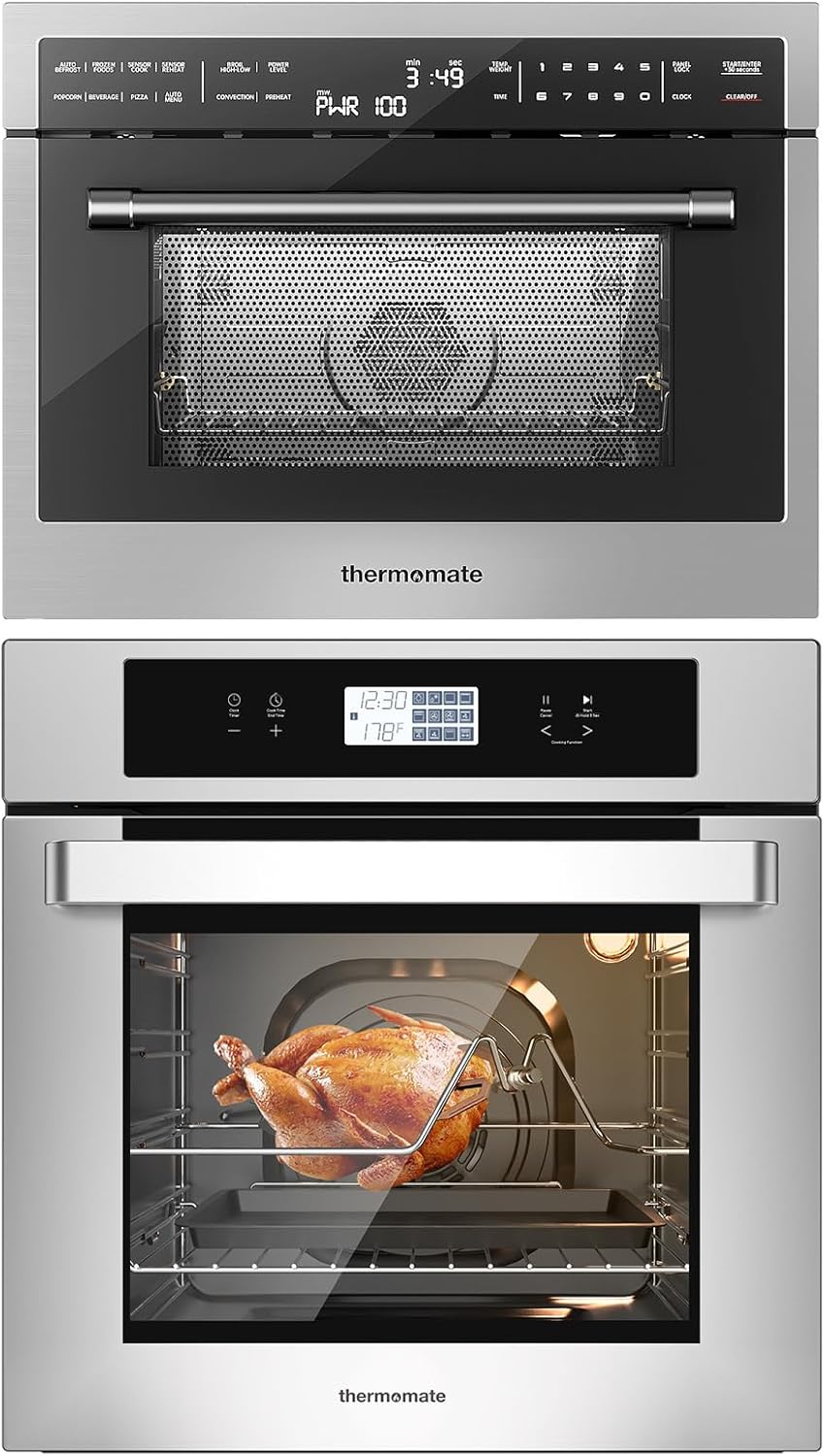 ThermoMate 24 Inch Built-in Microwave and Convection Oven Combination + 24