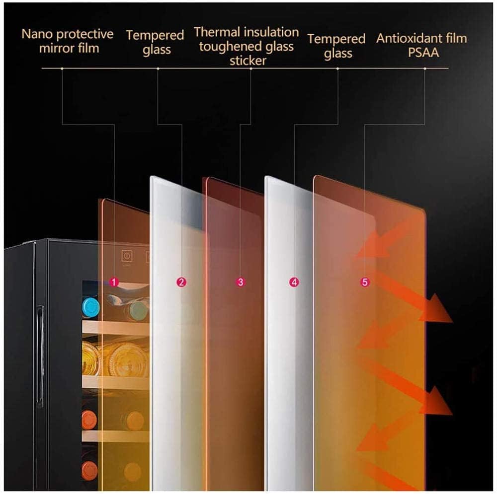 Compressor Wine 19 Bottle Cooler Refrigerator w/Lock Large Freestanding Wine Cellar Countertop Beverage Fridge Adjustable Beech Wood Shelves Black