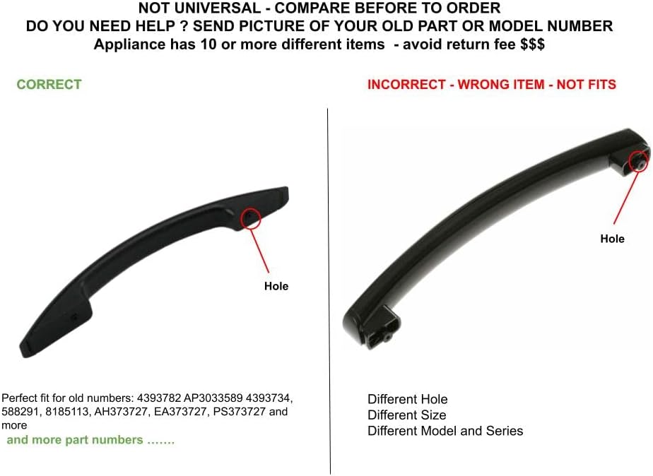 GLOB PRO SOLUTIONS 4393734 588291 8185113 CKD2705 Microwave Door Handle 10