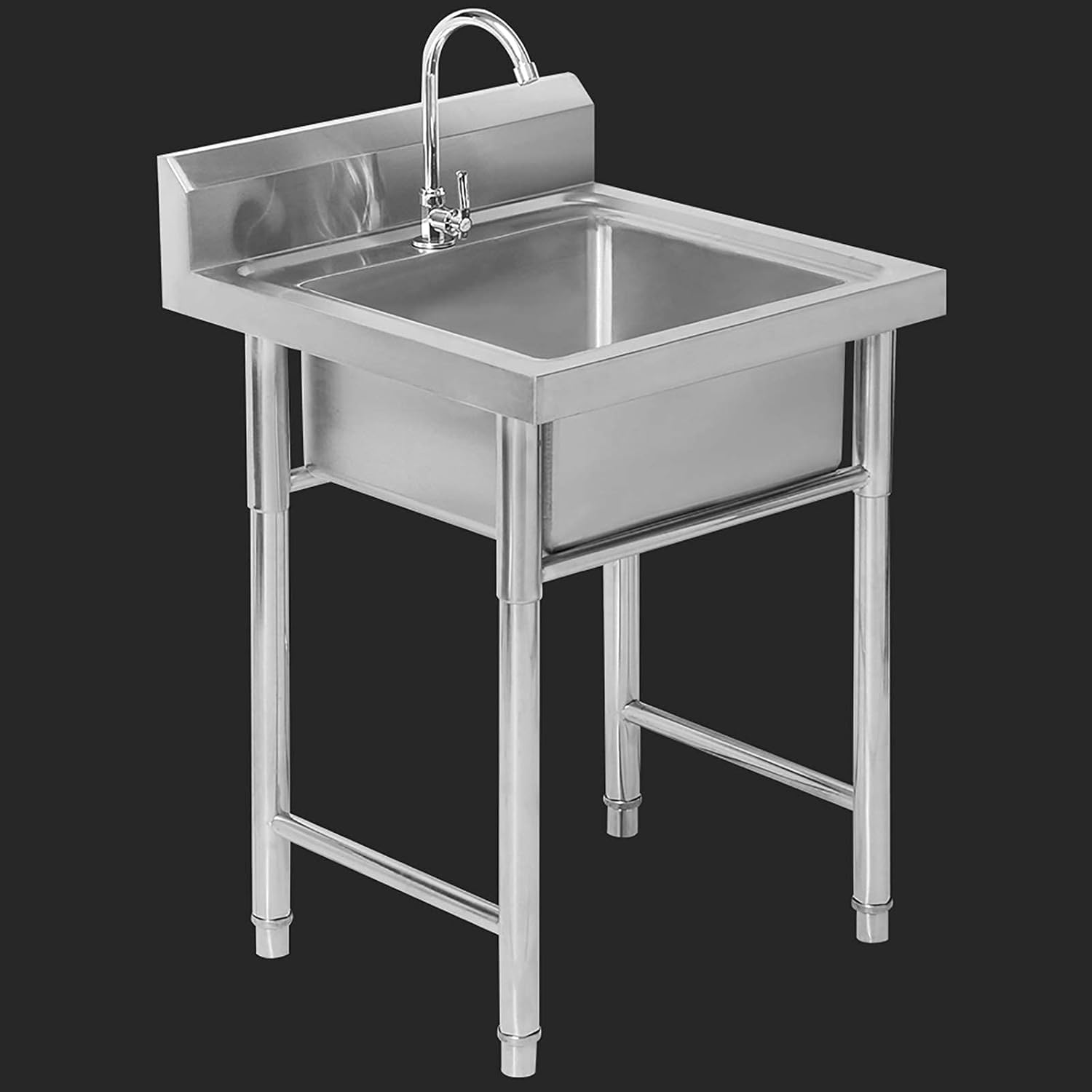 Commercial Kitchen Sink, Stainless Steel appliances with Faucet Kitchen Restaurant Dining Sink, Laundry Room Basement Garage