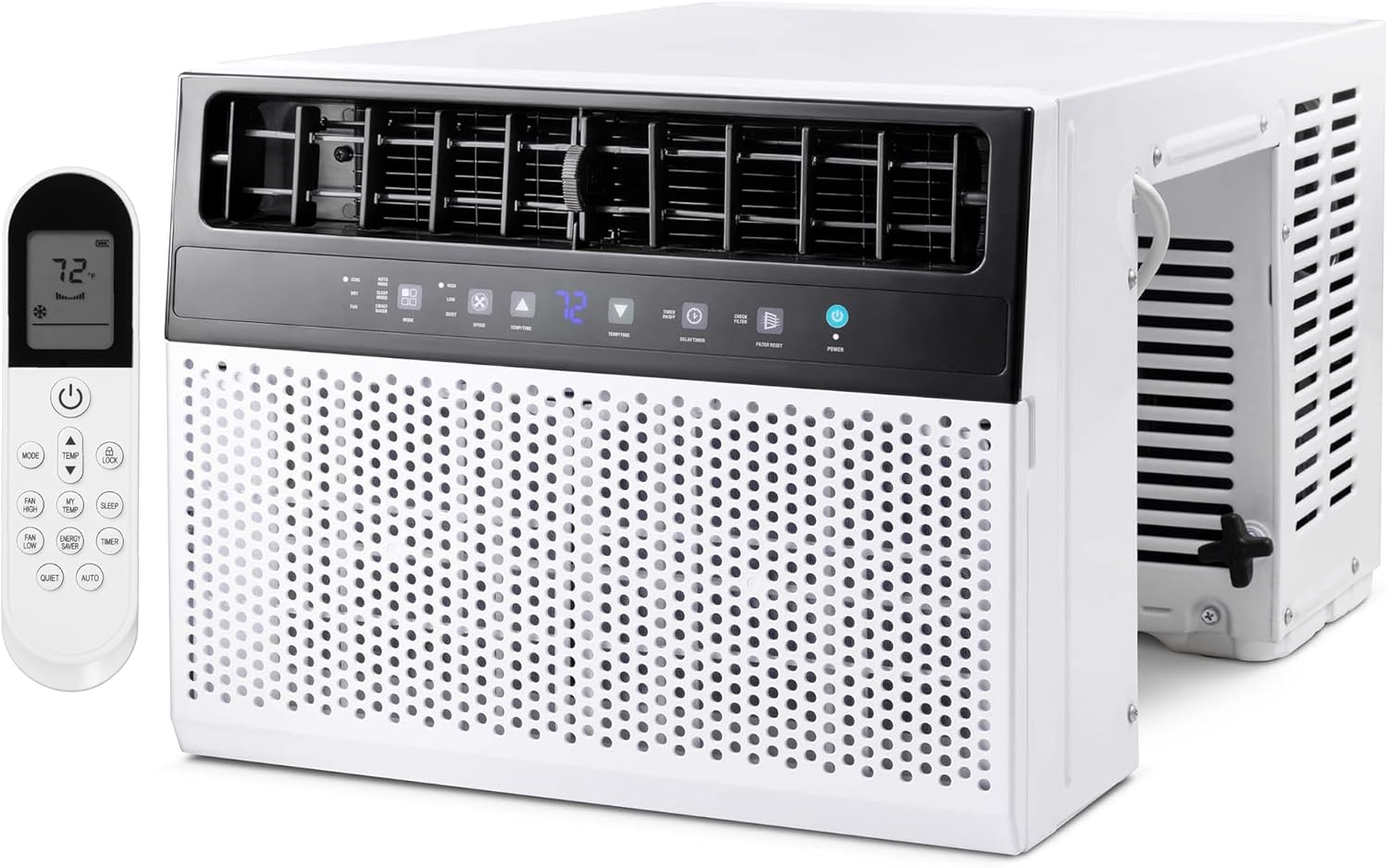 ZAFRO 12000BTU Window Air Conditioner U-Shaped Cools 550 Sq.Ft., Ultra Quiet Energy-Efficient Cooling, With Remote Control, White