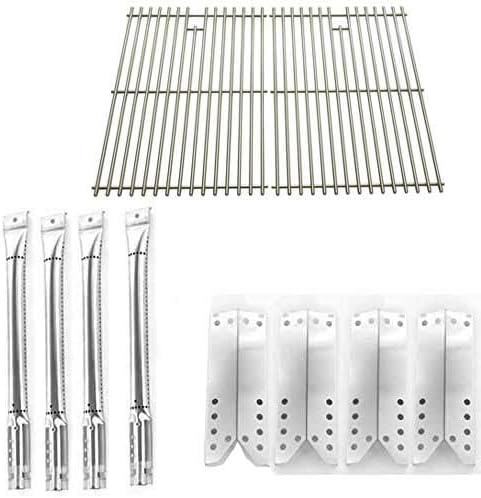 Repair Kit for Nexgrill 720-0670-C BBQ Gas Grill Includes 4 Stainless Burners, 4 Stainless Heat Plates and Stainless Steel Cooking Grates